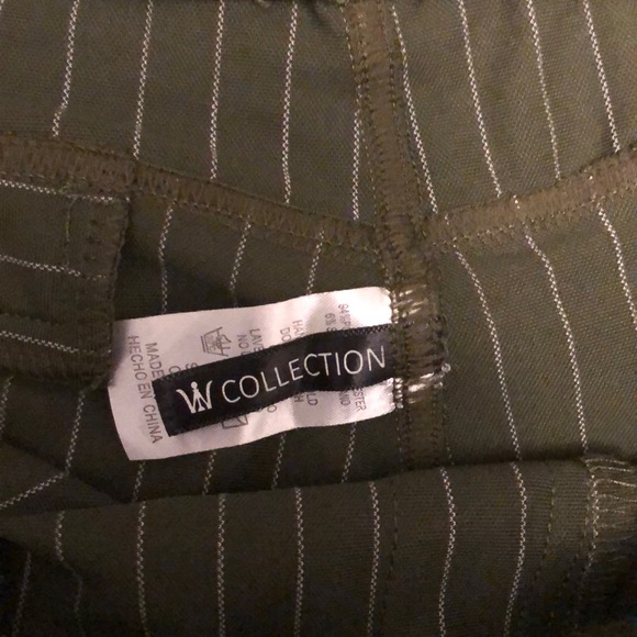 W Collection green pinstripe pants - Picture 2 of 2